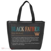 Black Father Definition Fathers Day Tote Bag thumb 0