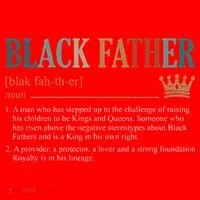 Black Father Definition Fathers Day Santa Hat thumb 1