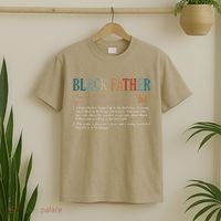 Black Father Definition Fathers Day T-Shirt thumb 2