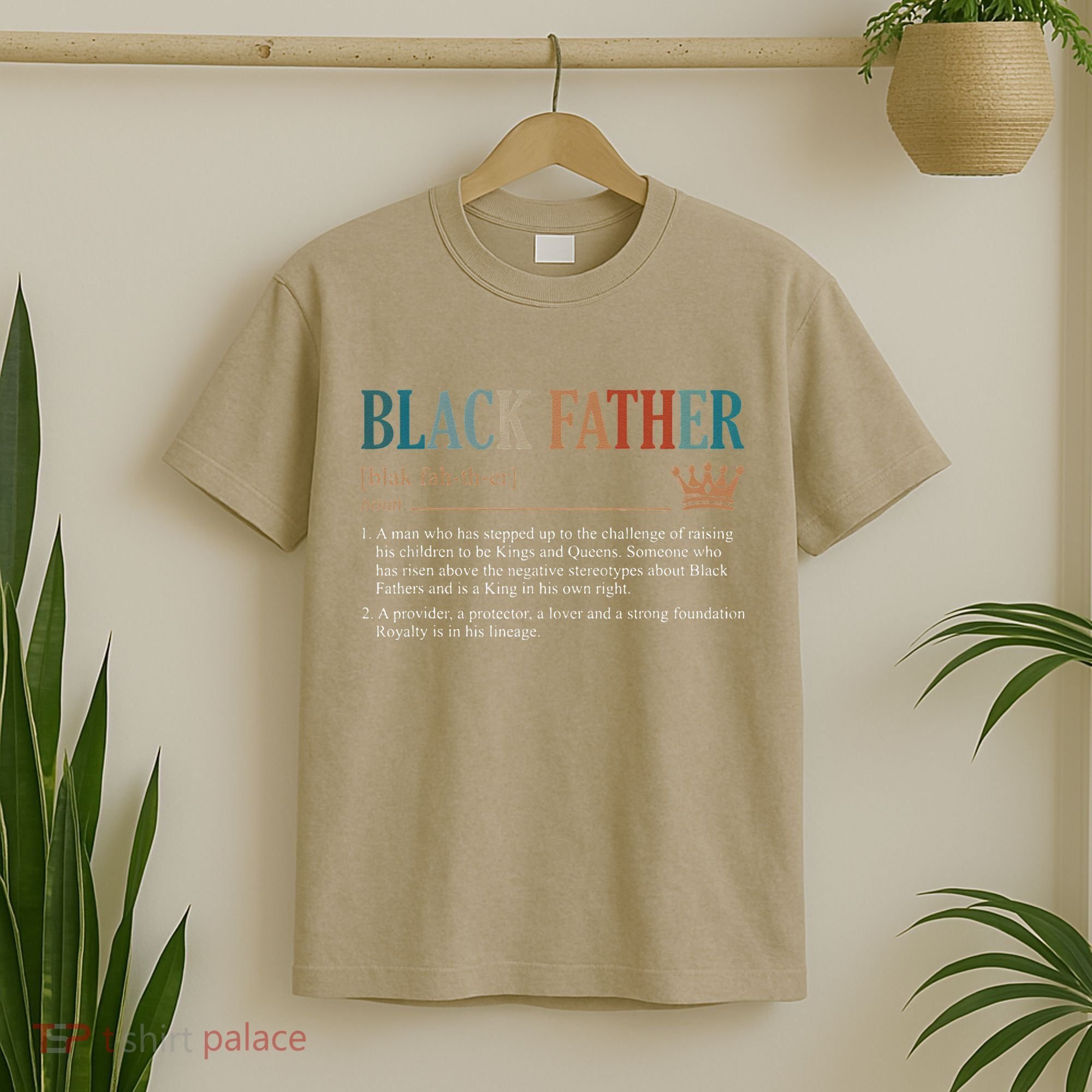 Black Father Definition Fathers Day T-Shirt
