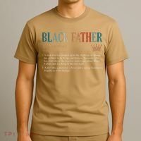 Black Father Definition Fathers Day T-Shirt thumb 3
