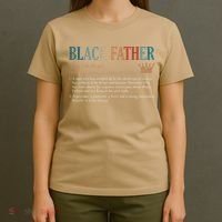 Black Father Definition Fathers Day T-Shirt thumb 4