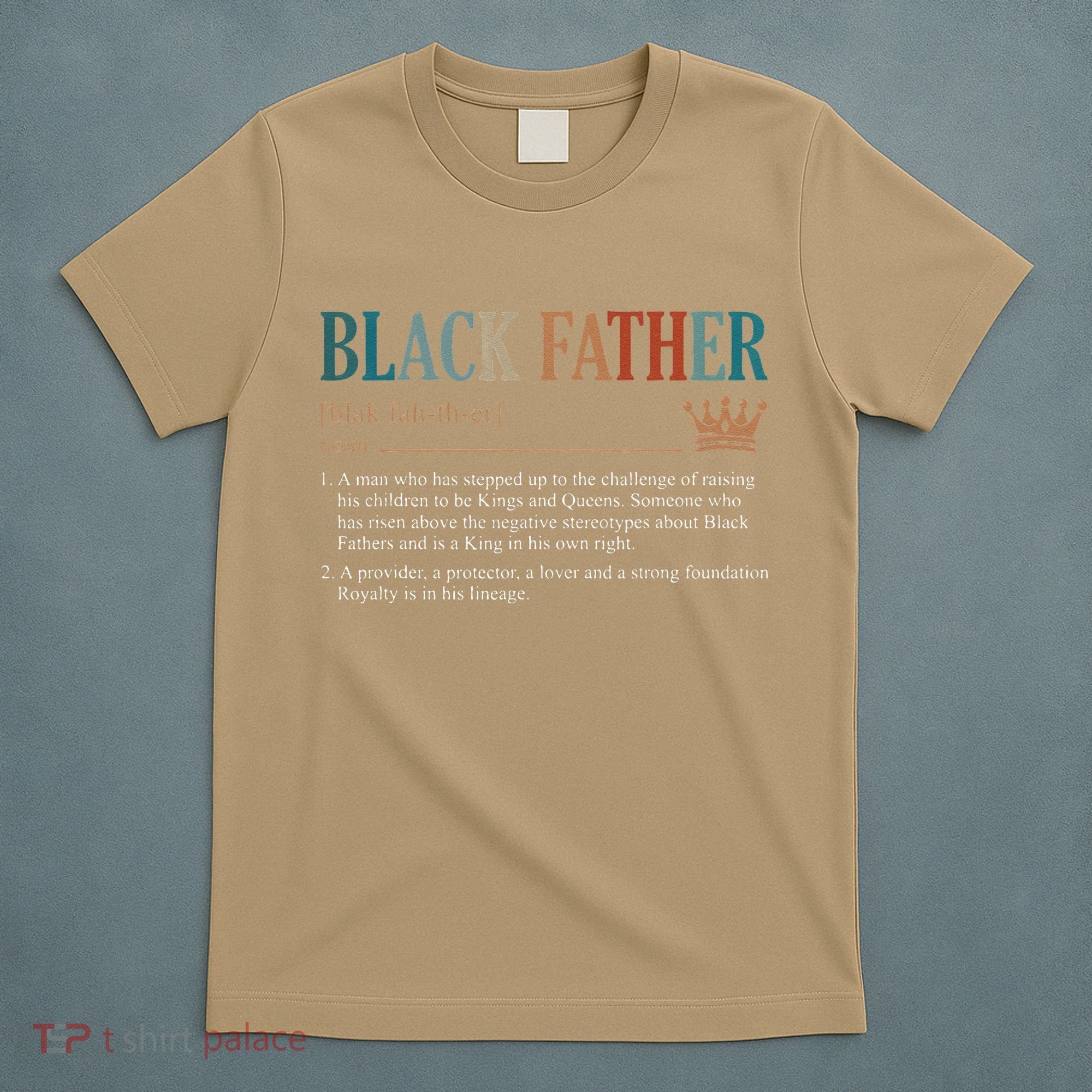 Black Father Definition Fathers Day T-Shirt