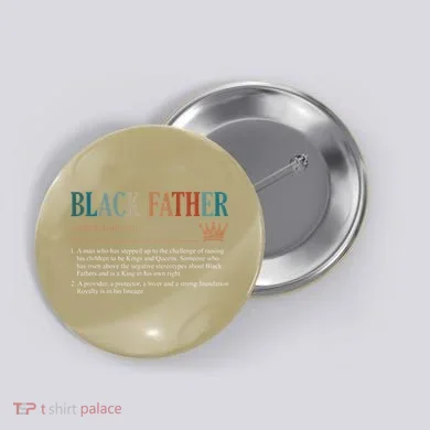Black Father Definition Fathers Day Button