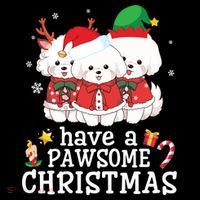 Bichon Frise Dogs Merry Day Mom Dad Have A Pawsome Christmas Cute Gift Coffee Mug thumb 5