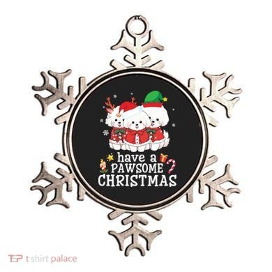 Bichon Frise Dogs Merry Day Mom Dad Have A Pawsome Christmas Cute Gift Ornament