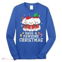 Bichon Frise Dogs Merry Day Mom Dad Have A Pawsome Christmas Cute Gift Long Sleeve Shirt thumb 0