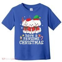 Bichon Frise Dogs Merry Day Mom Dad Have A Pawsome Christmas Cute Gift Toddler T-Shirt thumb 0