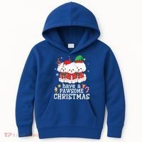 Bichon Frise Dogs Merry Day Mom Dad Have A Pawsome Christmas Cute Gift Kids Hoodie thumb 0