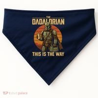 Best Fathers Day Dad The Dadalorian USA-Made Doggie Bandana thumb 0