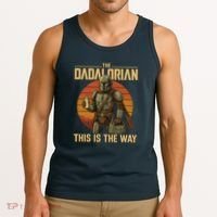 Best Fathers Day Dad The Dadalorian Tank Top thumb 3