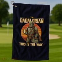 Best Fathers Day Dad The Dadalorian Golf Towel thumb 1