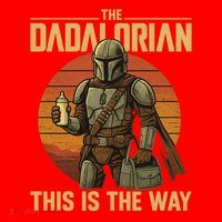 Best Fathers Day Dad The Dadalorian Santa Hat thumb 1