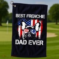Best Frenchie Dad Ever Golf Towel thumb 1