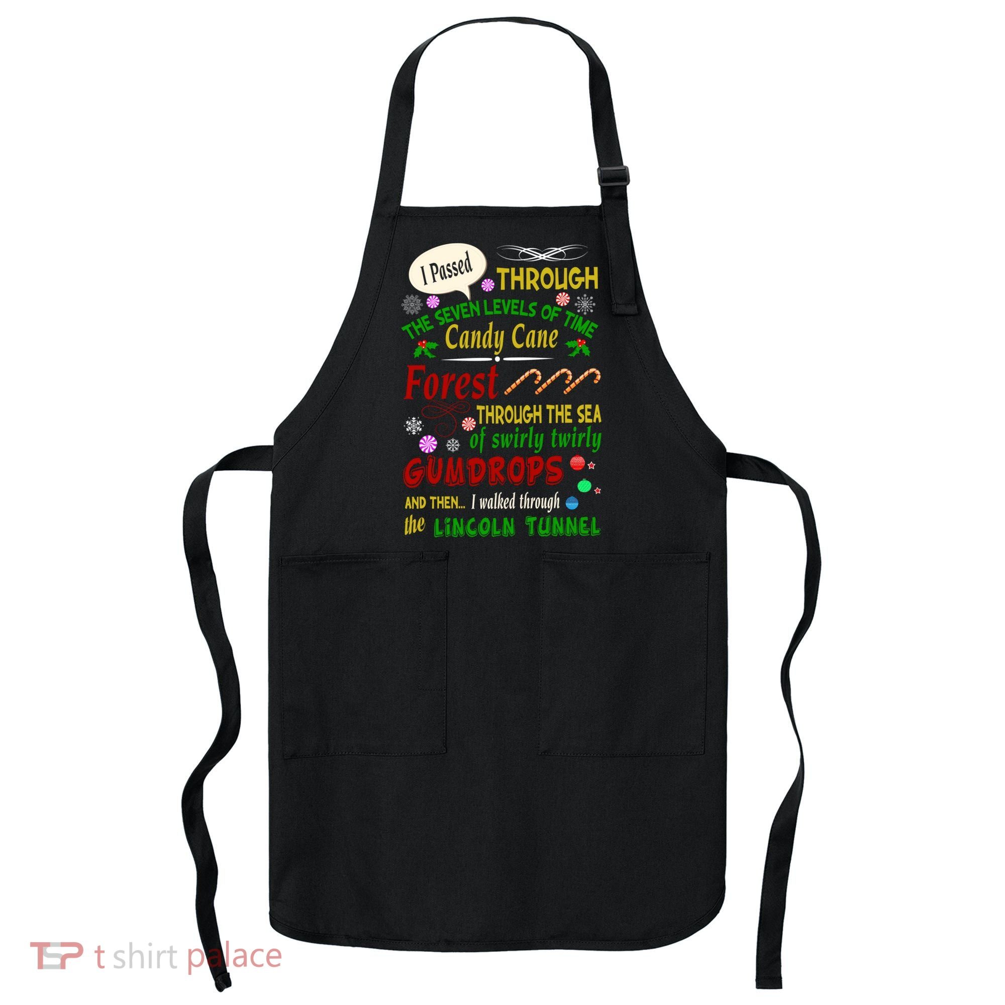 Buddy Funny Elf Christmas Candy Cane Forest, Sea Of Swirly Twirly Gum Drops, An Apron