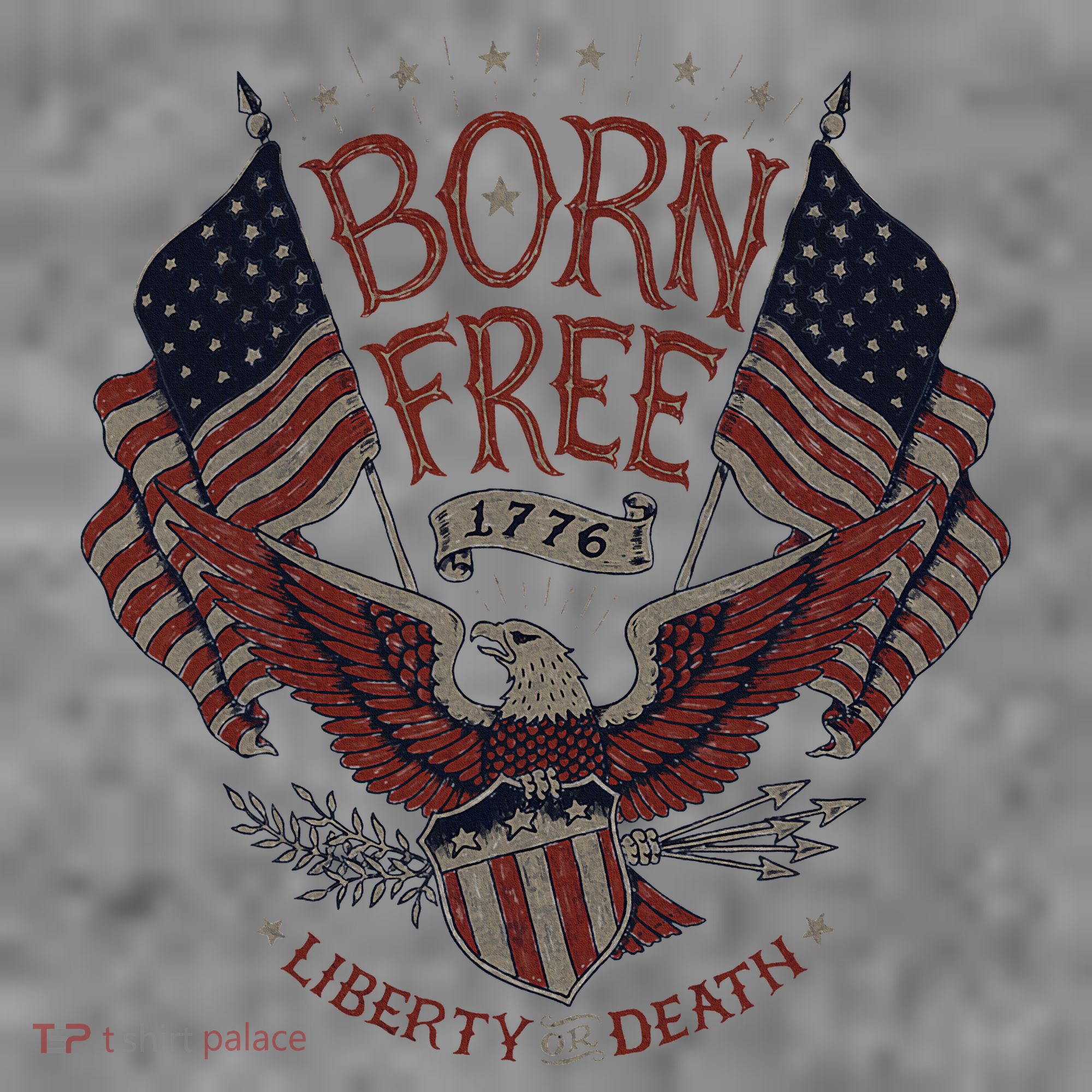 Born Free Eagle American Flag 1776 4th Of July Usa Toddler Hoodie