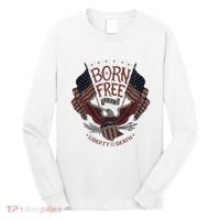 Born Free Eagle American Flag 1776 4th Of July Usa Long Sleeve Shirt thumb 0