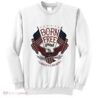 Born Free Eagle American Flag 1776 4th Of July Usa Sweatshirt thumb 0