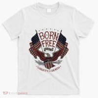 Born Free Eagle American Flag 1776 4th Of July Usa T-Shirt thumb 0