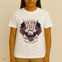 Born Free Eagle American Flag 1776 4th Of July Usa T-Shirt thumb 4