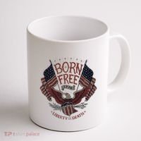 Born Free Eagle American Flag 1776 4th Of July Usa Coffee Mug thumb 1
