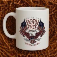 Born Free Eagle American Flag 1776 4th Of July Usa Coffee Mug thumb 2