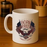 Born Free Eagle American Flag 1776 4th Of July Usa Coffee Mug thumb 4