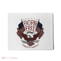 Born Free Eagle American Flag 1776 4th Of July Usa Mousepad thumb 0