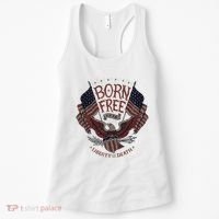 Born Free Eagle American Flag 1776 4th Of July Usa Women's Tank Top thumb 0