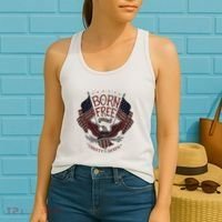 Born Free Eagle American Flag 1776 4th Of July Usa Women's Tank Top thumb 2