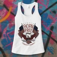 Born Free Eagle American Flag 1776 4th Of July Usa Women's Tank Top thumb 3