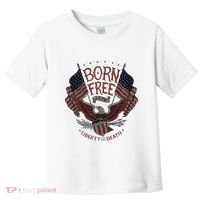 Born Free Eagle American Flag 1776 4th Of July Usa Toddler T-Shirt thumb 0