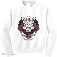 Born Free Eagle American Flag 1776 4th Of July Usa Kids Sweatshirt thumb 0