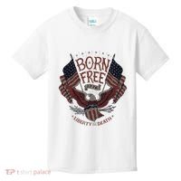 Born Free Eagle American Flag 1776 4th Of July Usa Kids T-Shirt thumb 0