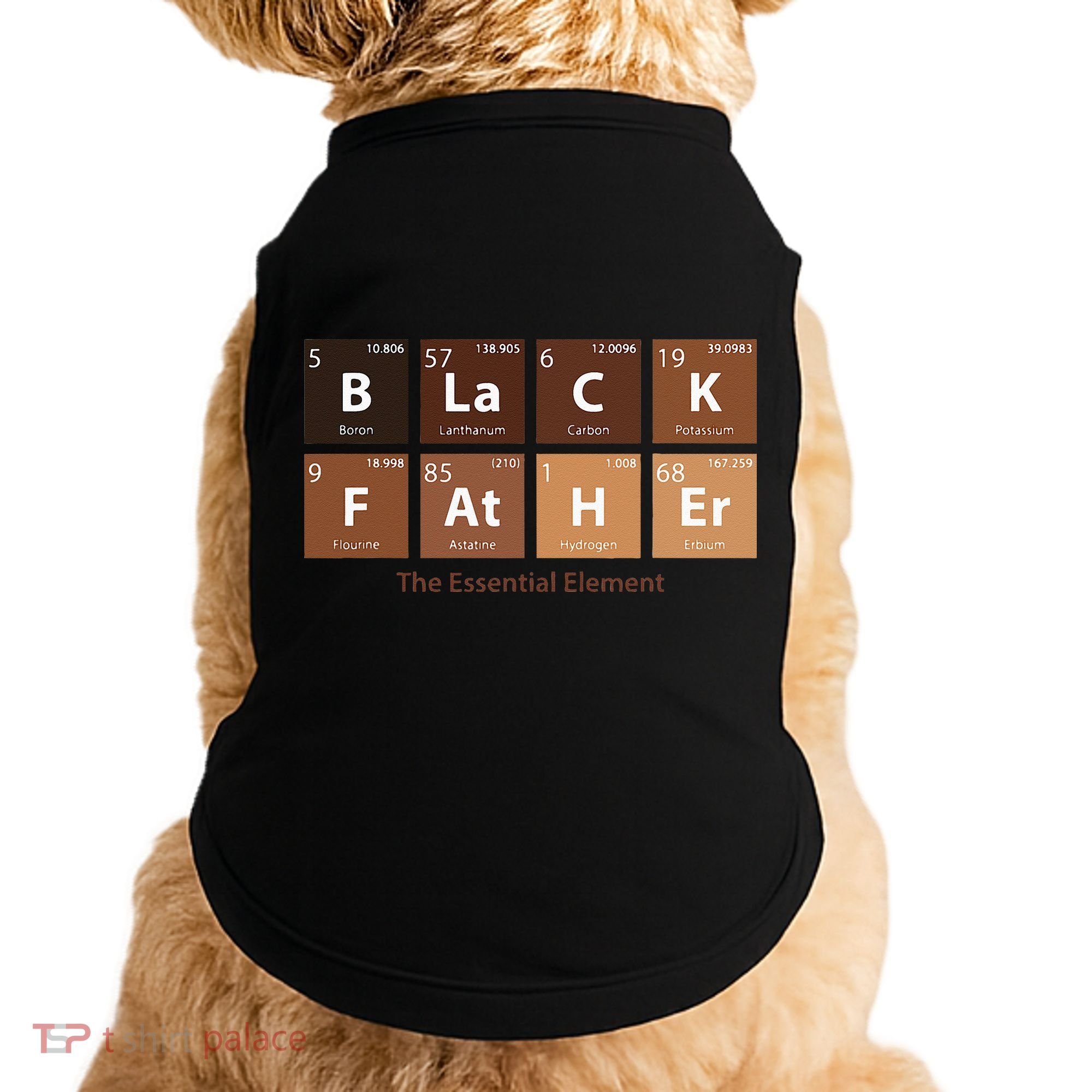 Black Father Essential Element Father's Day Funny Black Dad Doggie Tank