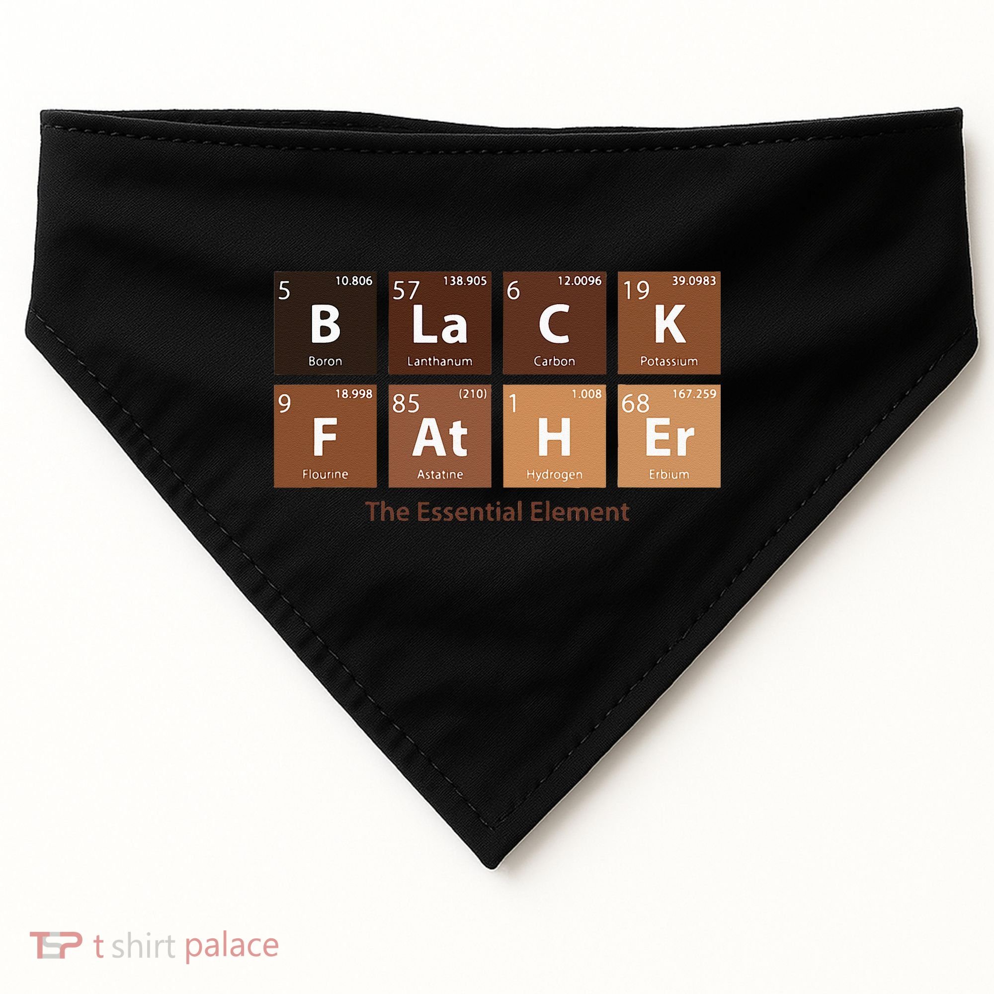 Black Father Essential Element Father's Day Funny Black Dad USA-Made Doggie Bandana