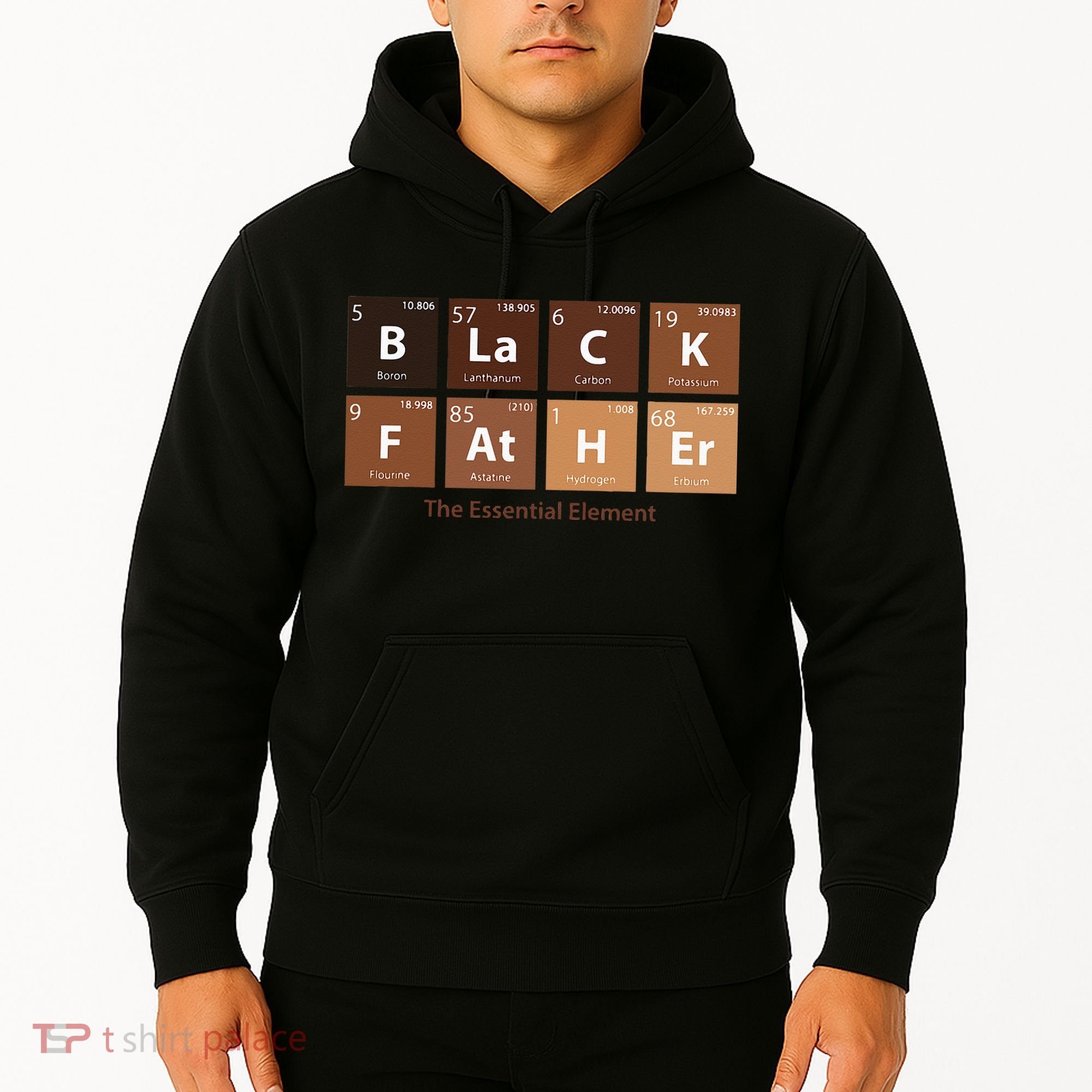 Black Father Essential Element Father's Day Funny Black Dad Hoodie