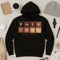 Black Father Essential Element Father's Day Funny Black Dad Hoodie thumb 3