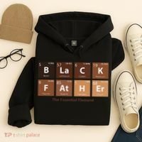Black Father Essential Element Father's Day Funny Black Dad Hoodie thumb 4