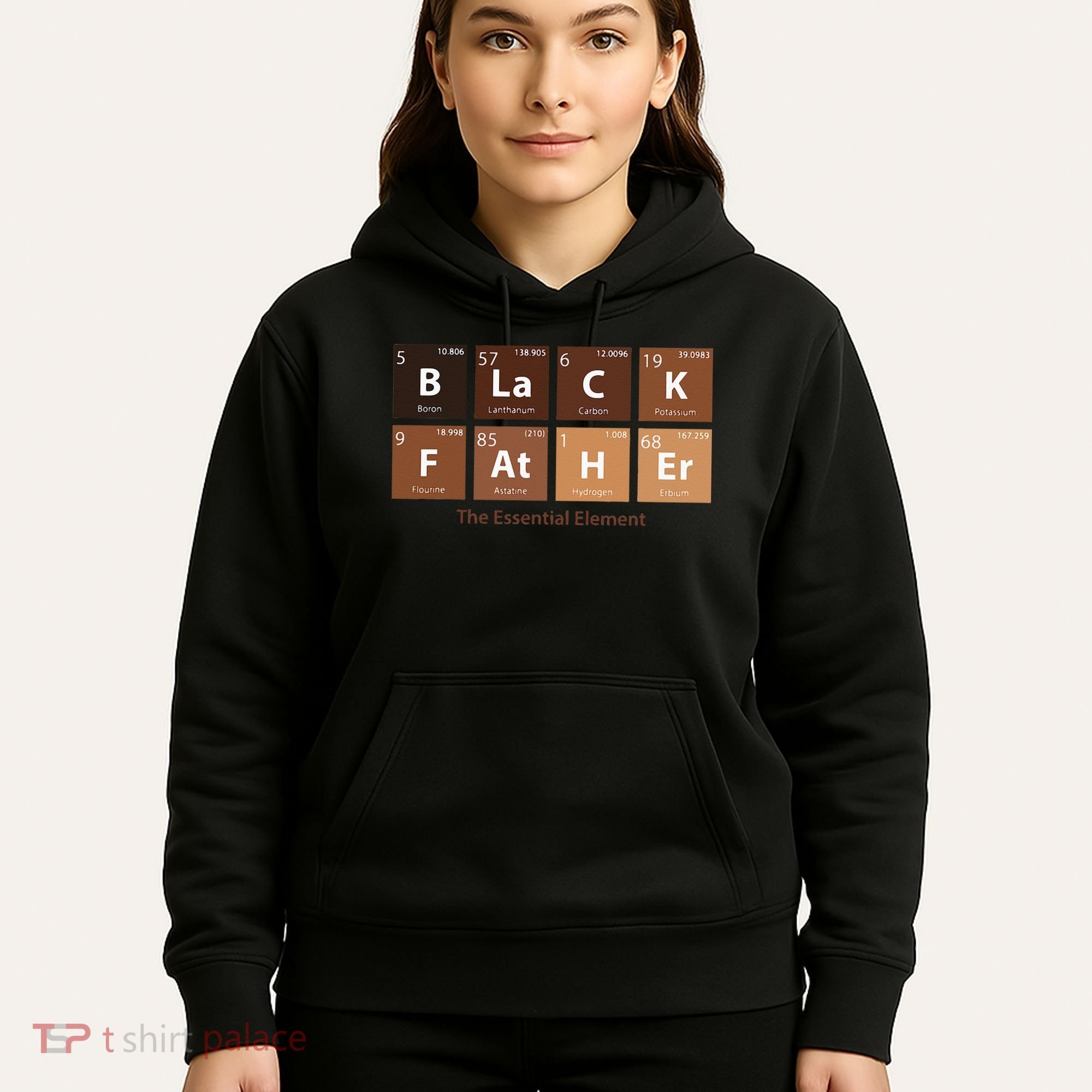 Black Father Essential Element Father's Day Funny Black Dad Hoodie
