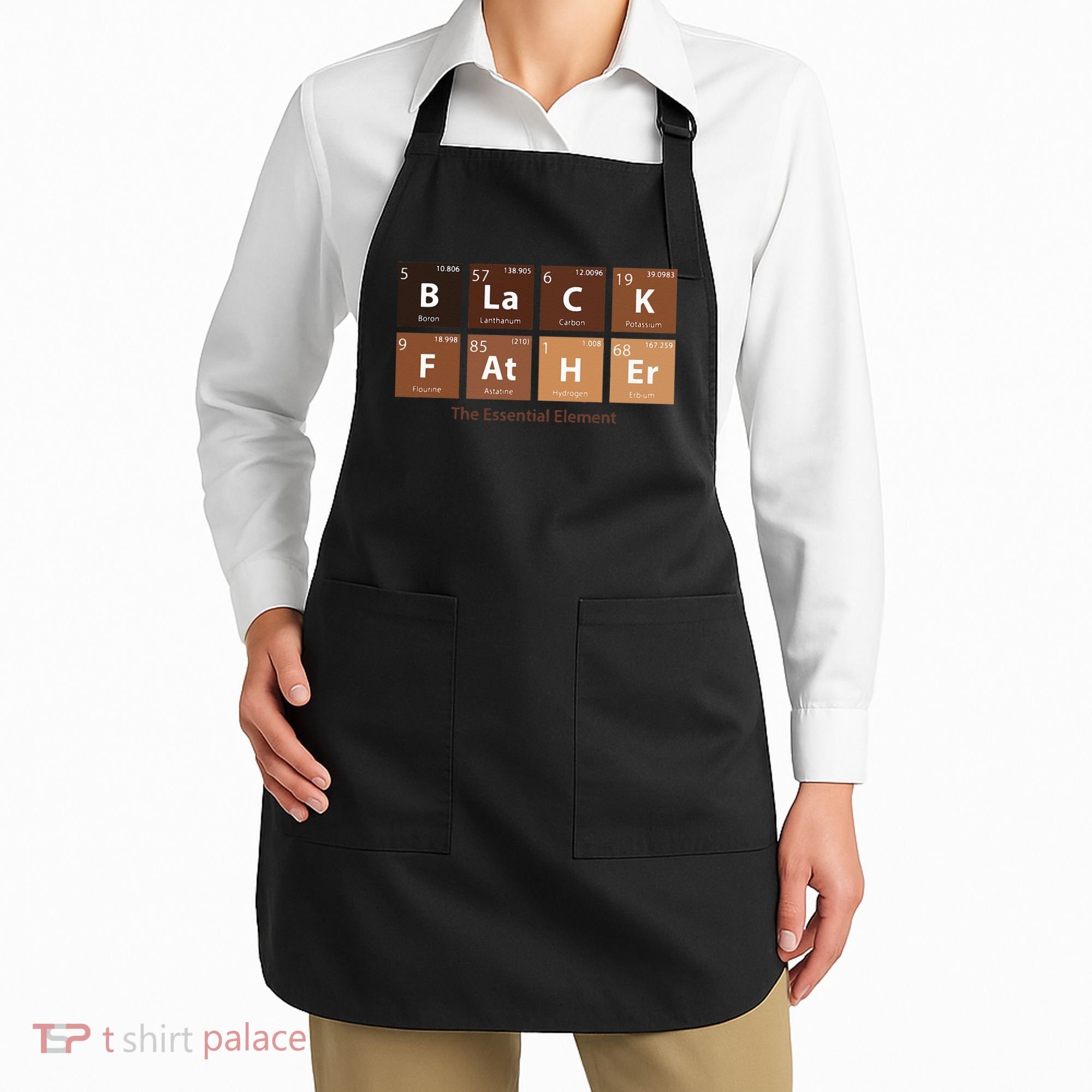 Black Father Essential Element Father's Day Funny Black Dad Apron