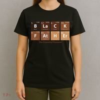 Black Father Essential Element Father's Day Funny Black Dad T-Shirt thumb 4