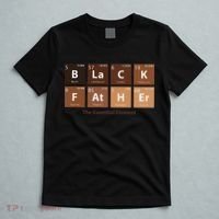 Black Father Essential Element Father's Day Funny Black Dad T-Shirt thumb 5