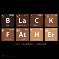 Black Father Essential Element Father's Day Funny Black Dad T-Shirt thumb 7