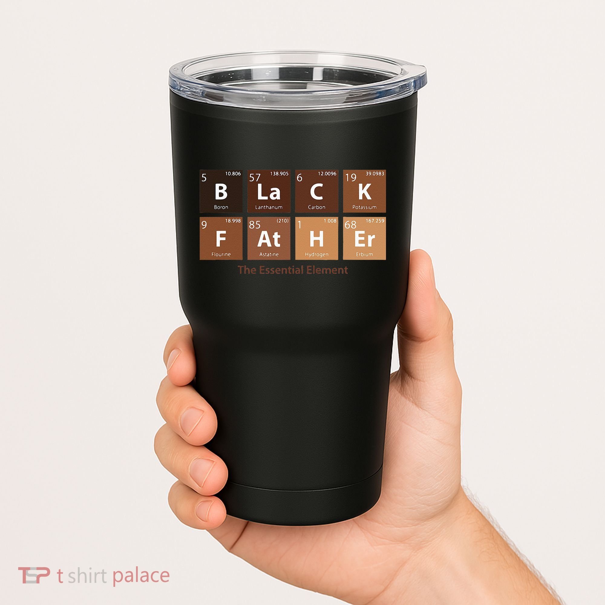 Black Father Essential Element Father's Day Funny Black Dad Tumbler