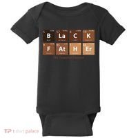 Black Father Essential Element Father's Day Funny Black Dad Baby Bodysuit thumb 0