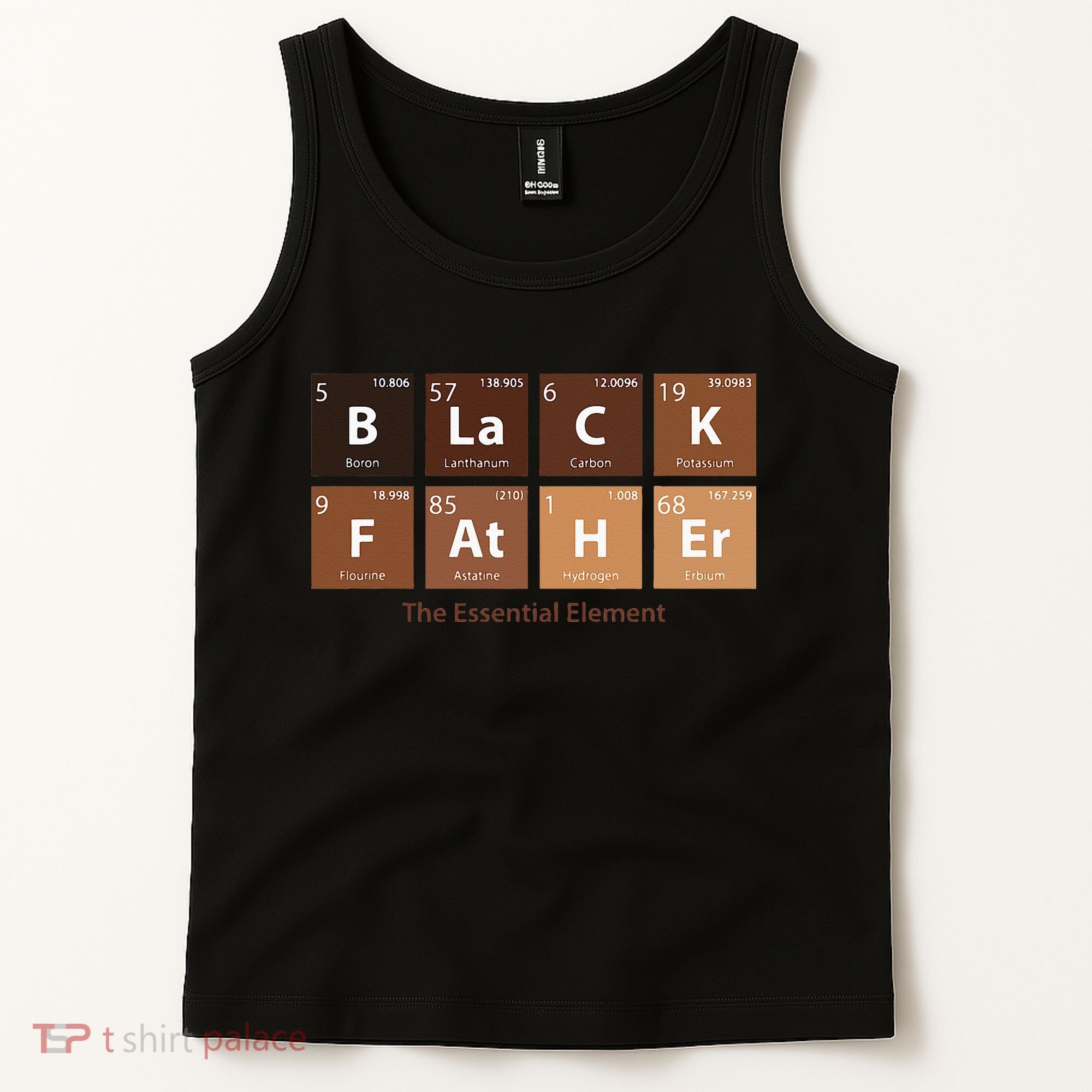 Black Father Essential Element Father's Day Funny Black Dad Tank Top
