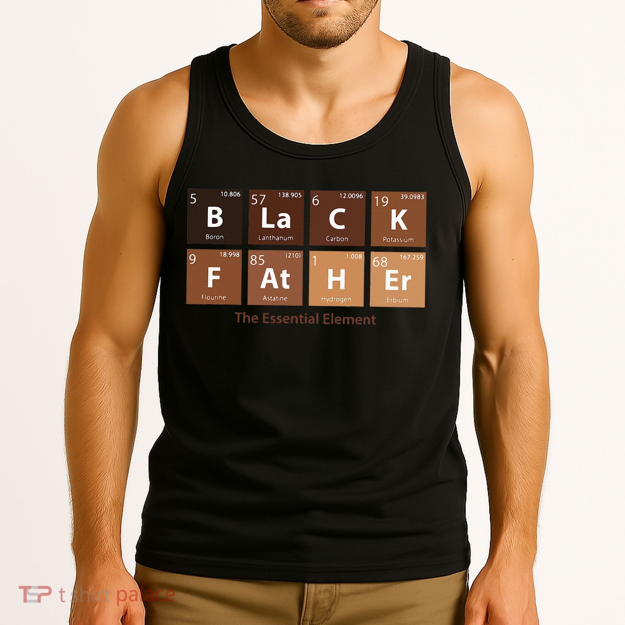 Black Father Essential Element Father's Day Funny Black Dad Tank Top
