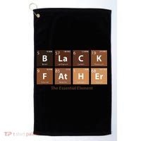 Black Father Essential Element Father's Day Funny Black Dad Golf Towel thumb 0