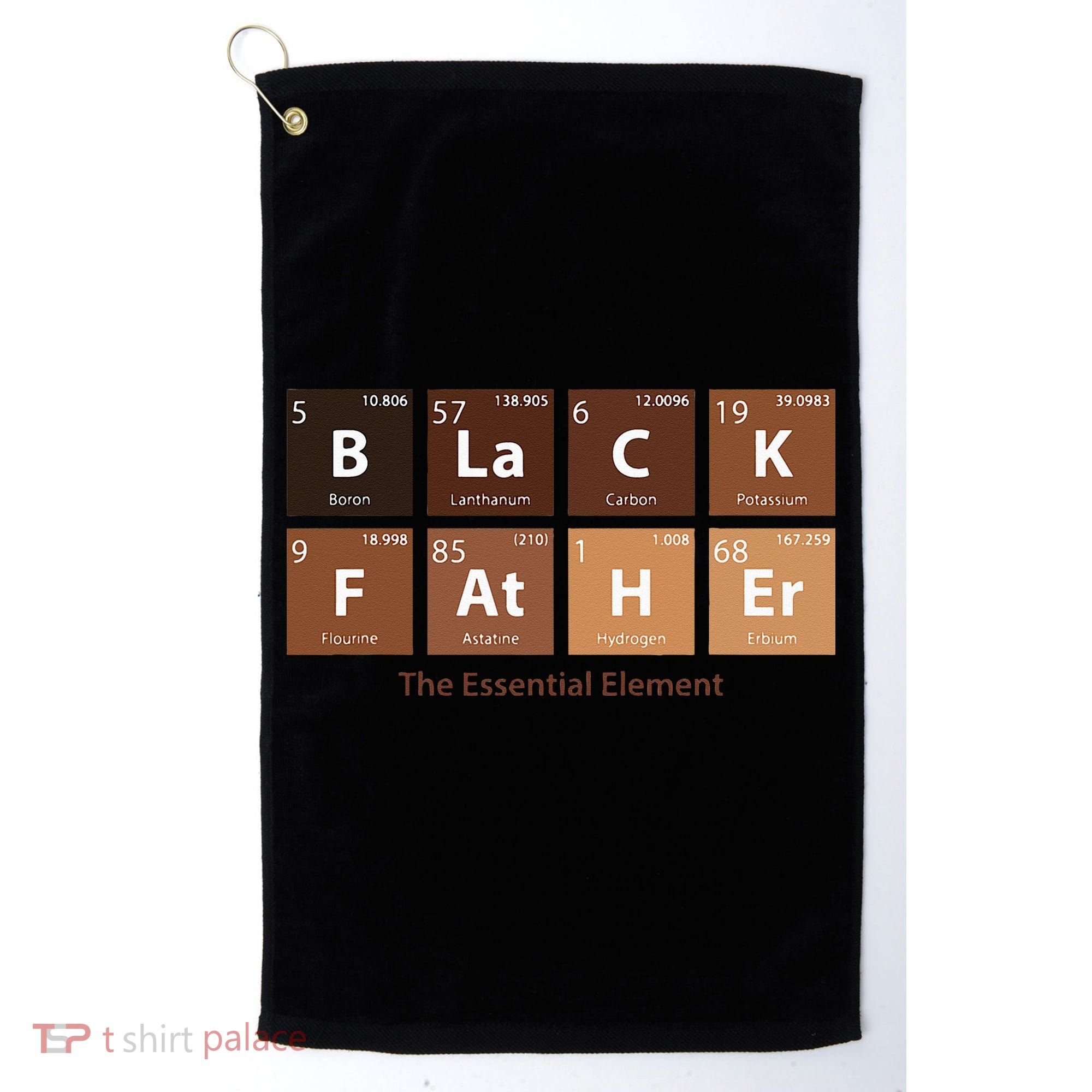 Black Father Essential Element Father's Day Funny Black Dad Golf Towel